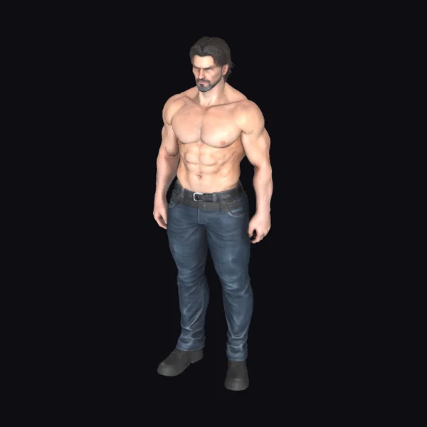 Muscular Shirtless Man