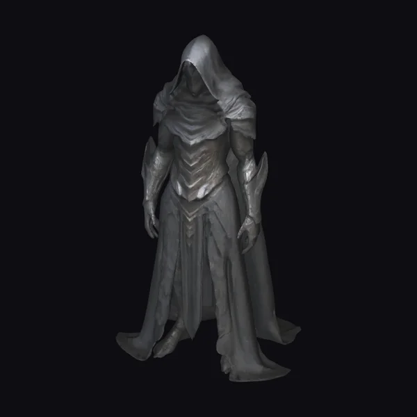 Dark Hooded Armored Figure