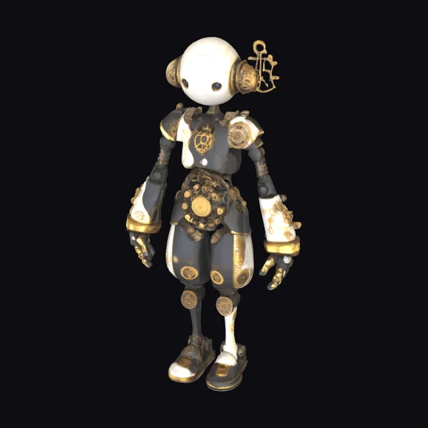 Steampunk Robot Figure