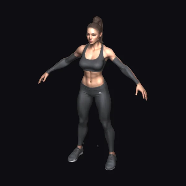 Athletic Woman A-Pose
