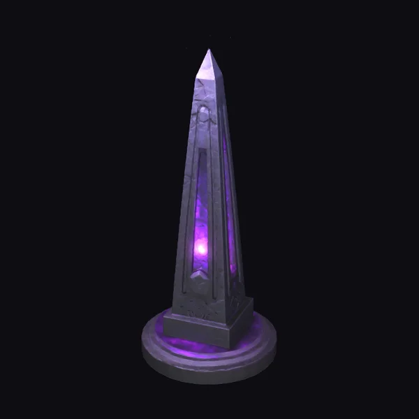 Mystical Purple Obelisk Monument