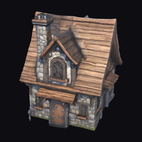 Fantasy Wooden House Facade