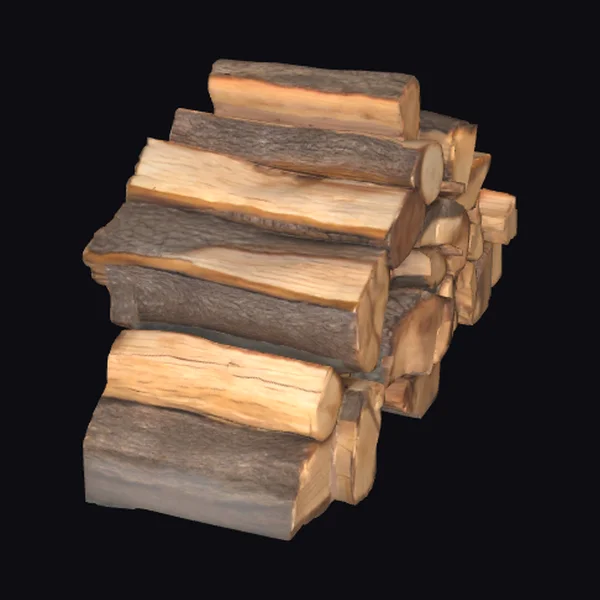 Stacked Firewood Logs