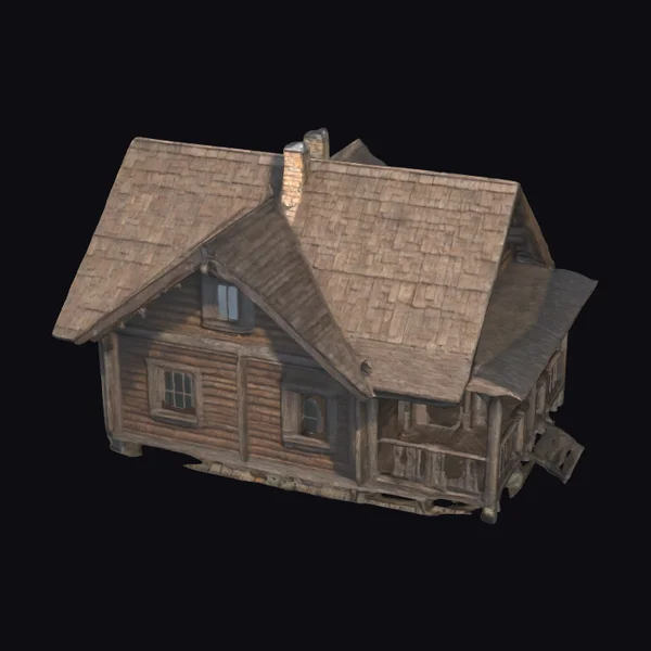 Rustic Wooden Log House