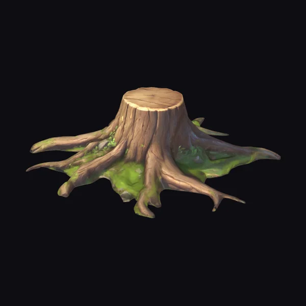 Tree Stump with Moss