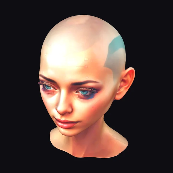 Bald Female Head