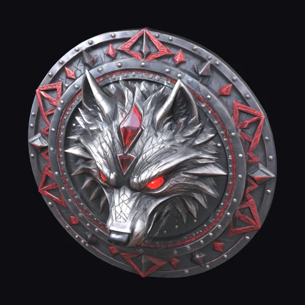 Wolf Head Shield Emblem