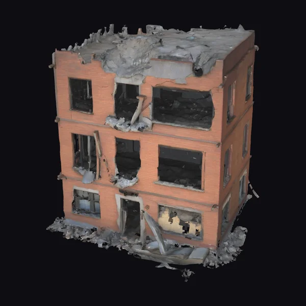 Damaged Building After Explosion