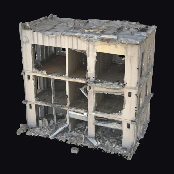 destroyed building structure