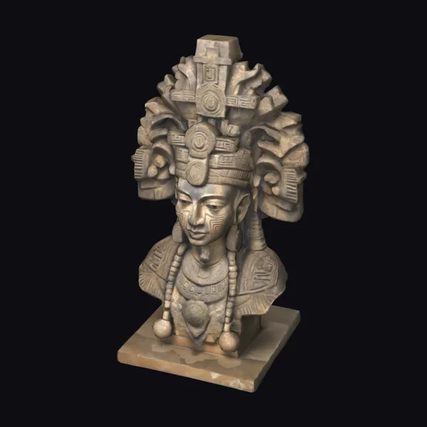 Ancient Aztec King Bust