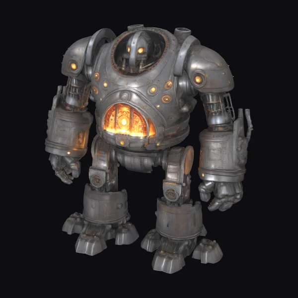 Steampunk Iron Golem Robot