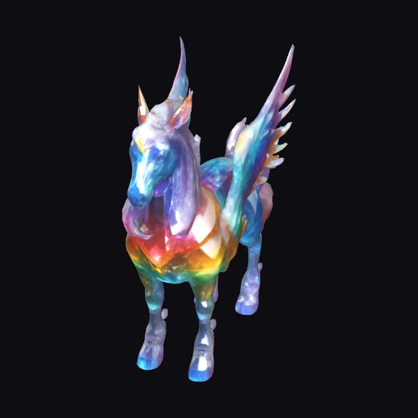 Crystal Winged Horse