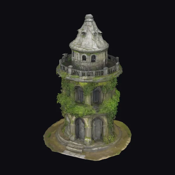 Ancient Overgrown Round Tower