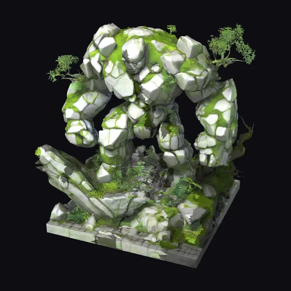 Mossy Stone Giant Statue