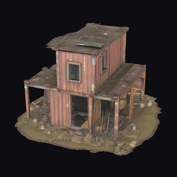 Rusty Cargo Container Shelter