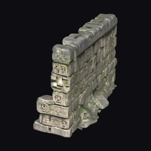 Ancient Stone Wall Ruin