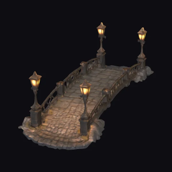 Steampunk Cobble Road Bridge