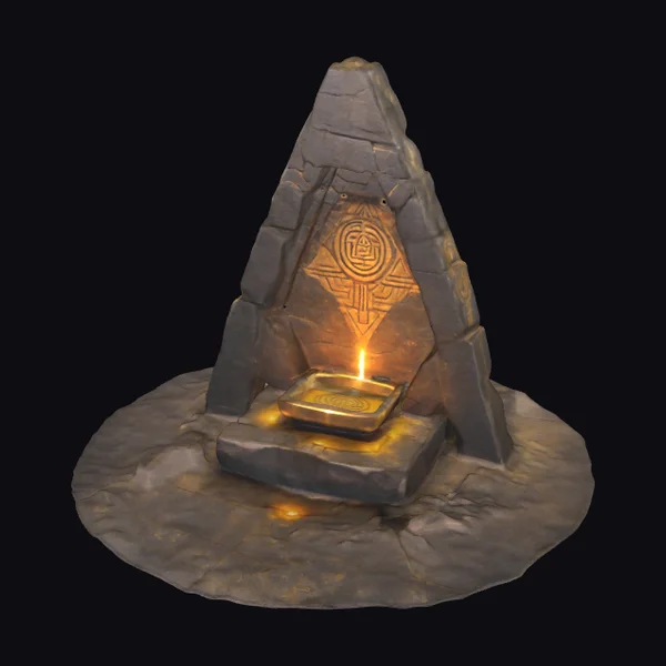 Mystical Dark Stone Altar