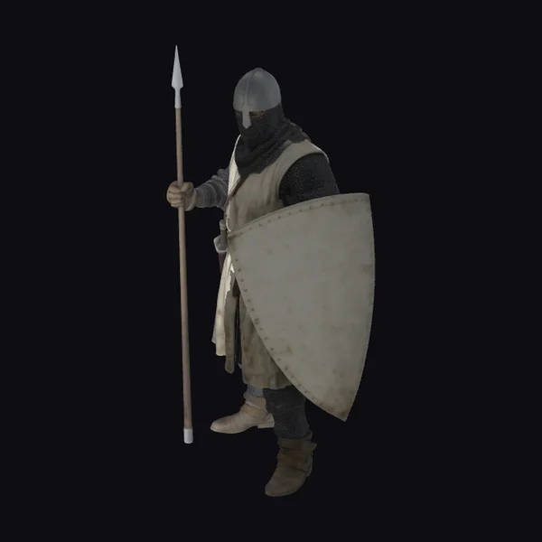 Medieval Knight with Lance