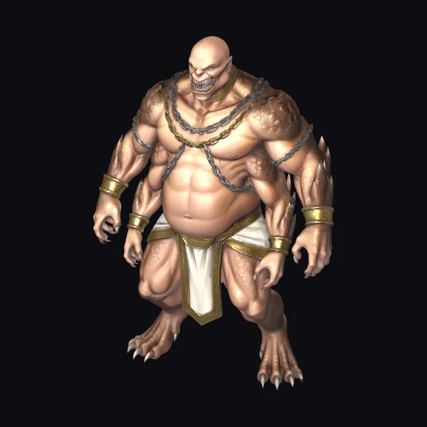 Muscular Chain Bound Creature