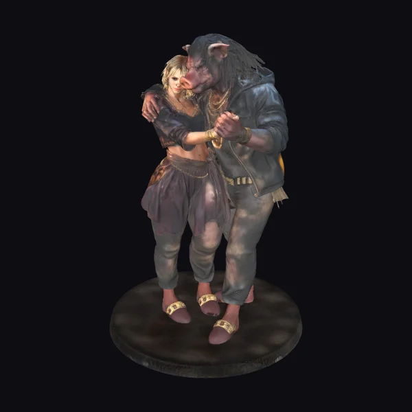 Kissing Orc Couple