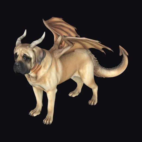 Winged Bulldog Creature