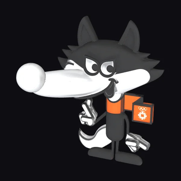 Wolf Character with Toolbox