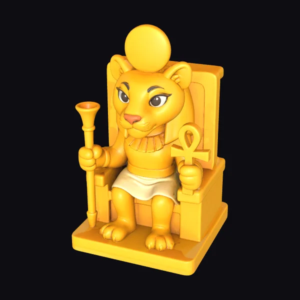 Golden Lioness Deity Figure
