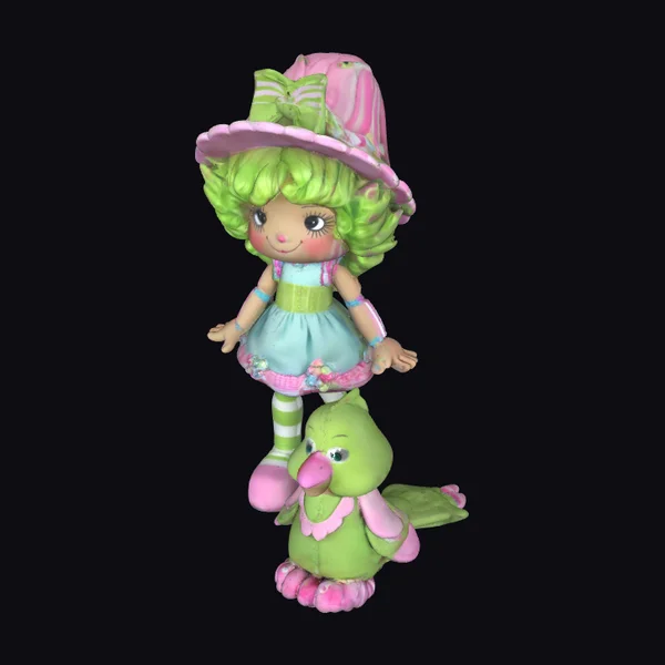 Green Girl Bird Friend