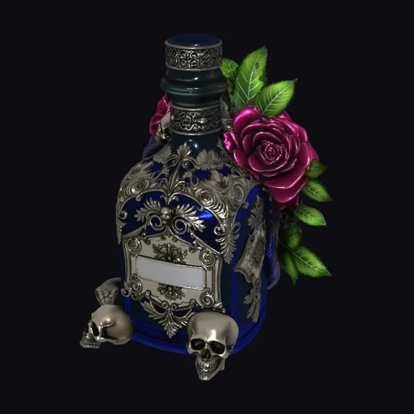 Ornate Blue Bottle