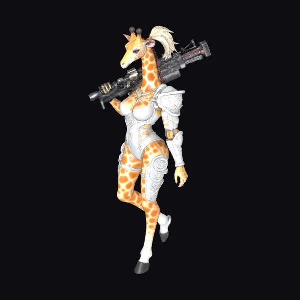 Giraffe Warrior Princess