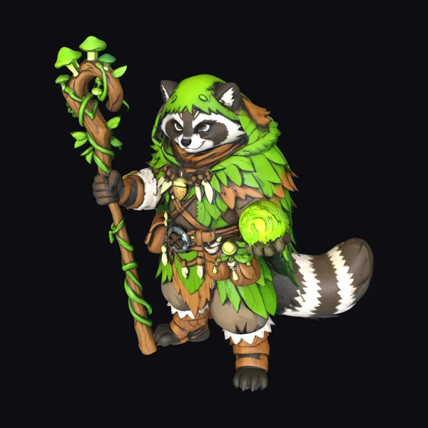 Woodland Sage Raccoon
