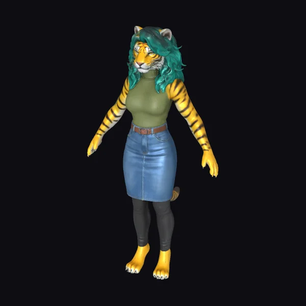 Tiger Fashionista Portrait