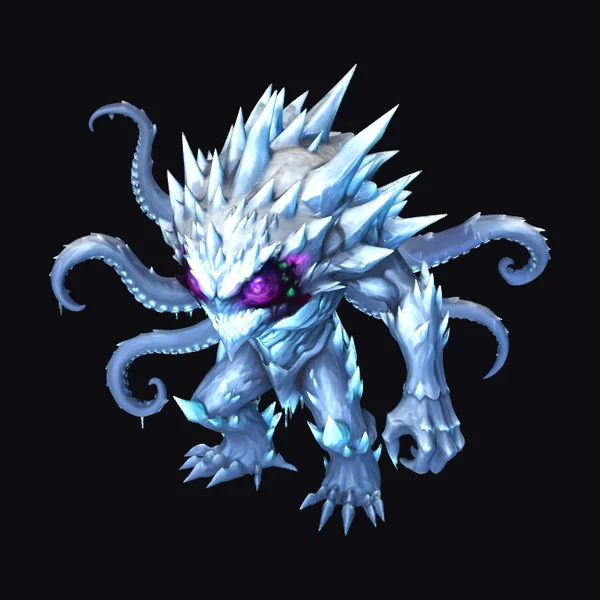 Frozen Tentacled Horror Creature