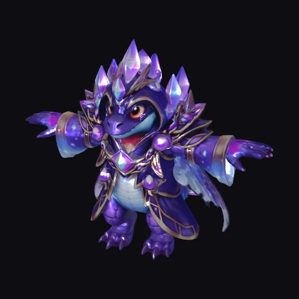 Purple Crystal Dragon Creature