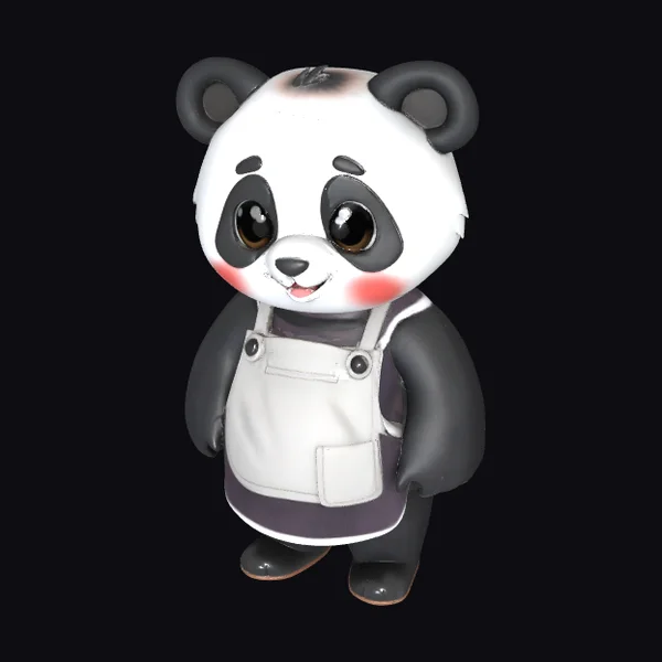 Cute Panda Barista