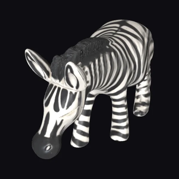 Zebra Figurine on White
