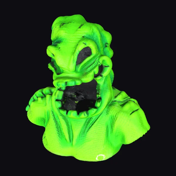 Glowing Green Monster Bust
