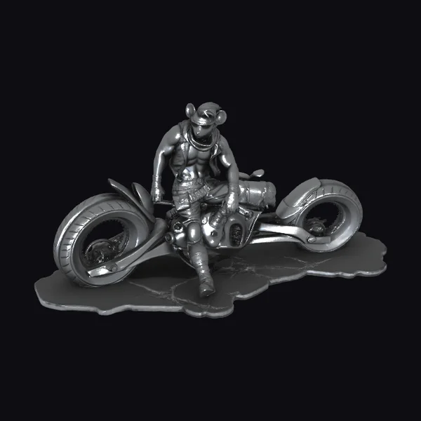 Biker Mouse on Motorcycle