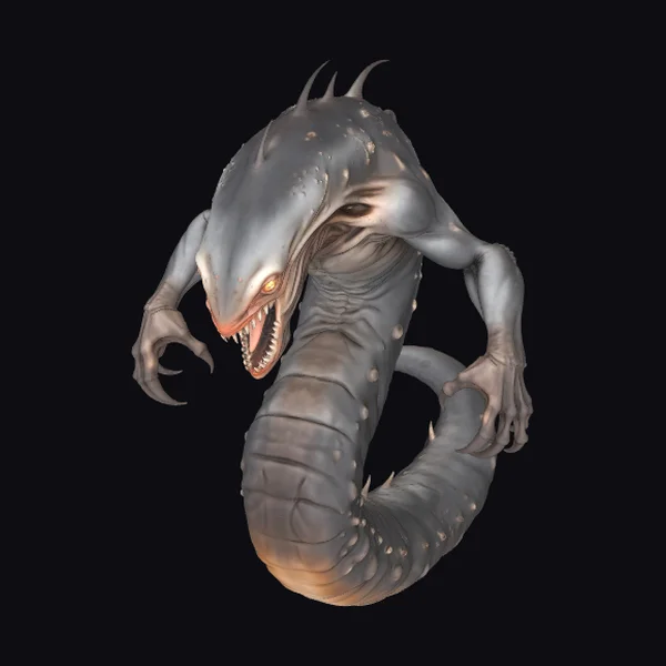 Gray Slime Worm Creature