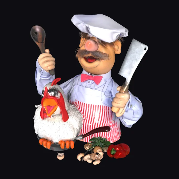 Chef and Chicken Duo