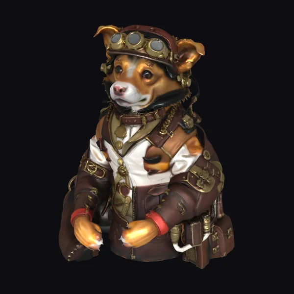 Steampunk Dog Adventurer