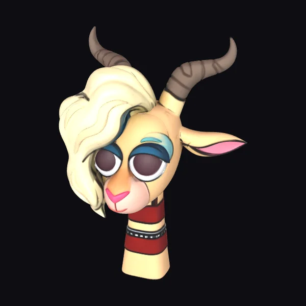 Goat Head Bust