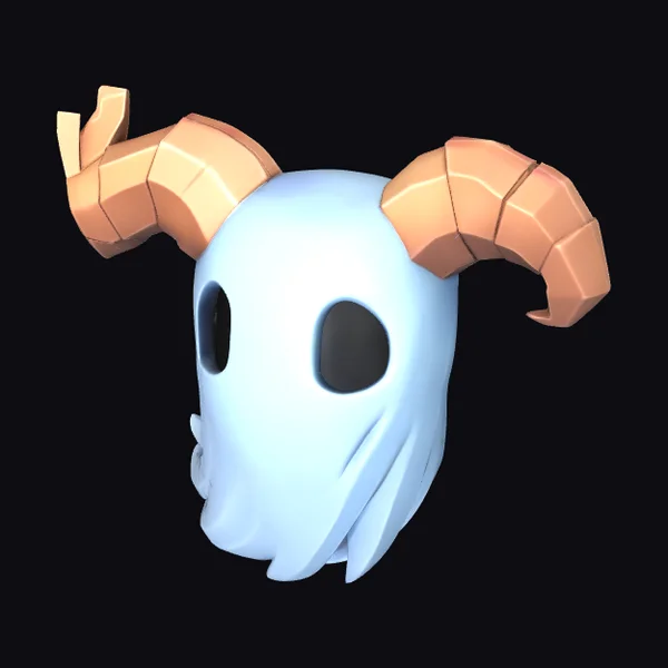 Ghostly Ram Skull