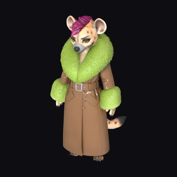 Spotted Hyena in Coat