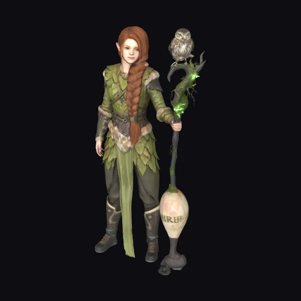 Elf Druid with Owl