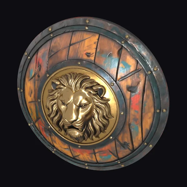 Lionhead Wooden Shield