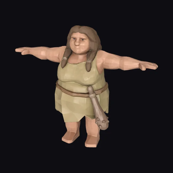 Fat Cave Woman Character