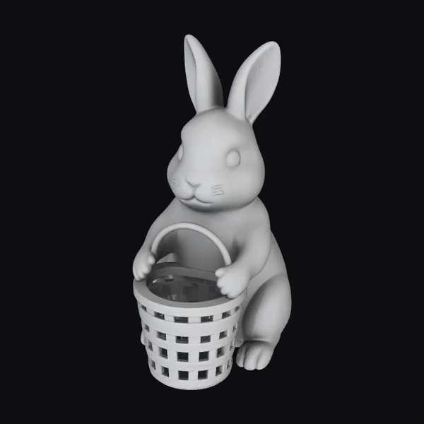 Bunny with Woven Basket