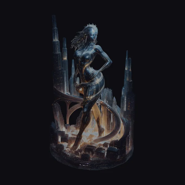 Cyberpunk Female Statue